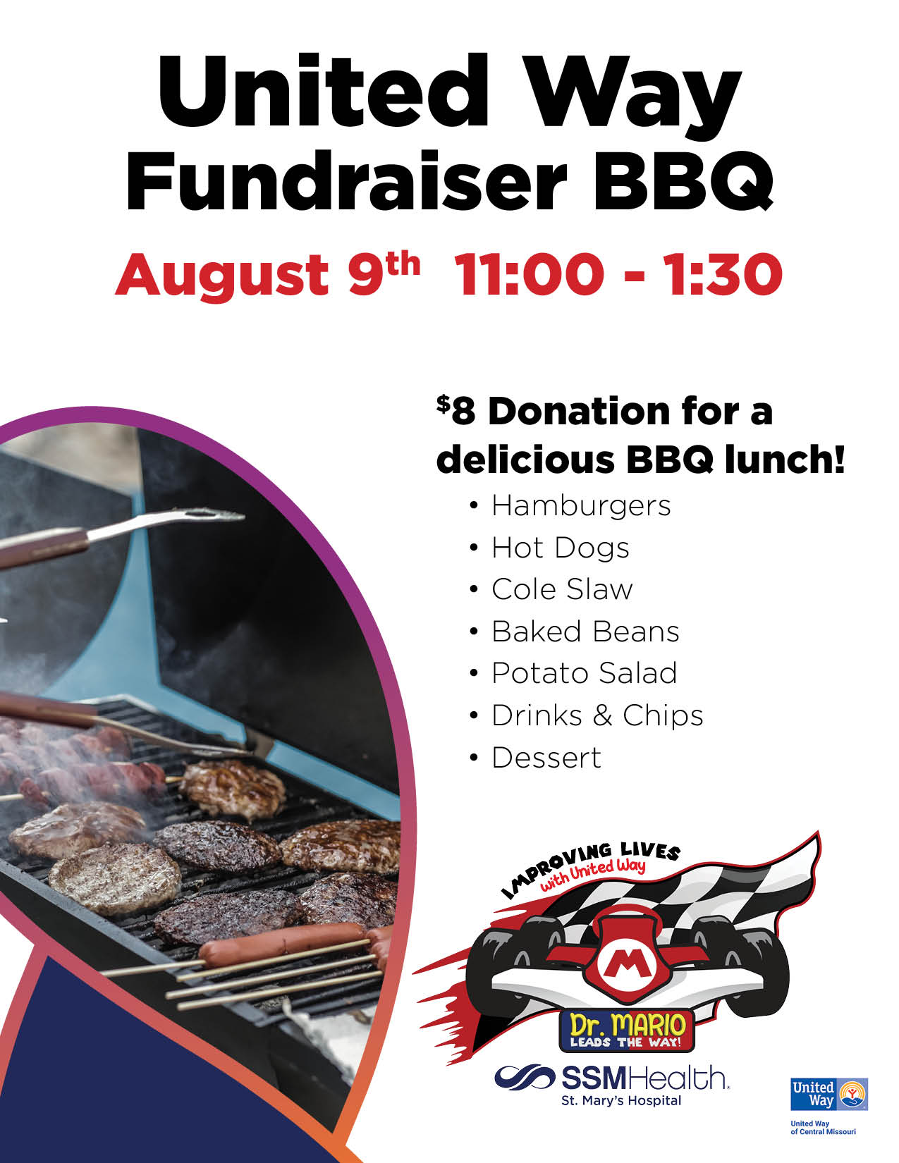 $8 donation for a delicious BBQ lunch